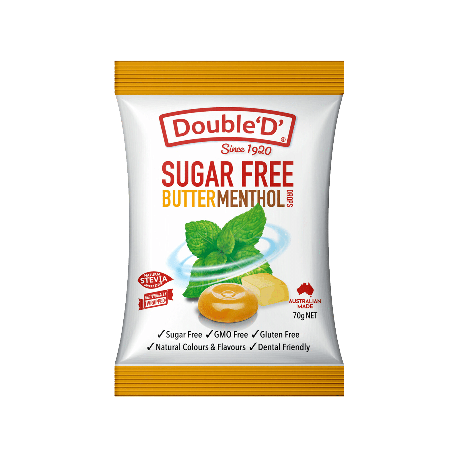 DOUBLE D Sugar Free Fruit Drops 90g