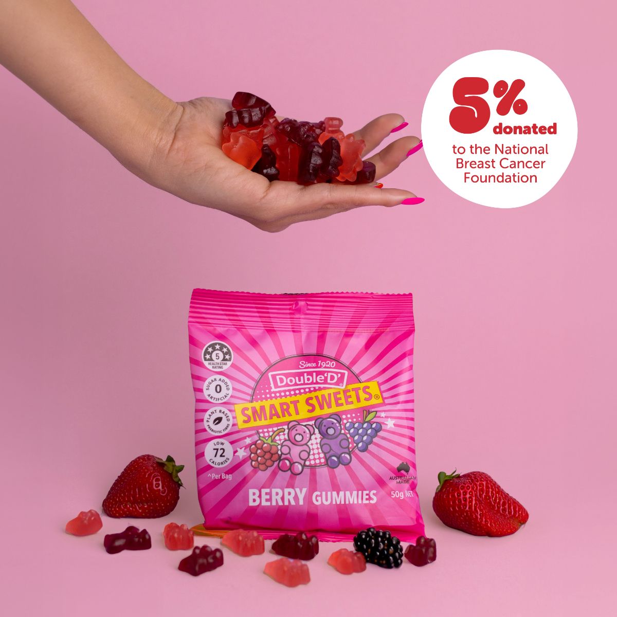 Smart Sweets Berry Bears 50g – Double D